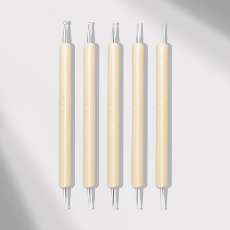 5PCS/Set Wooden Nail Dotting Tool