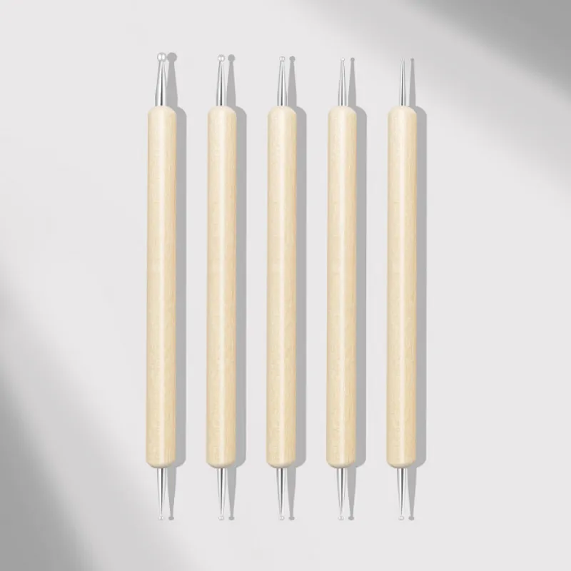 5PCS/Set Wooden Nail Dotting Tool